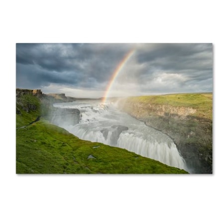 Michael Blanchette Photography 'Gullfoss Rainbow' Canvas Art,12x19